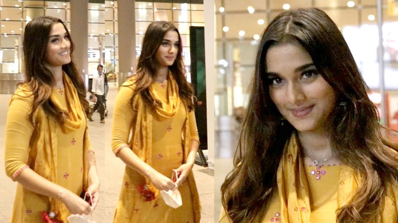 Dabbang Girl Saiee Manjrekar Looking Magnificently Beautiful Vibing In Diwali Look On Mumbai Airport