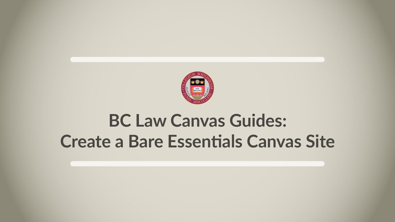 Canvas Guides Create an Essentials Only Canvas Site YouTube