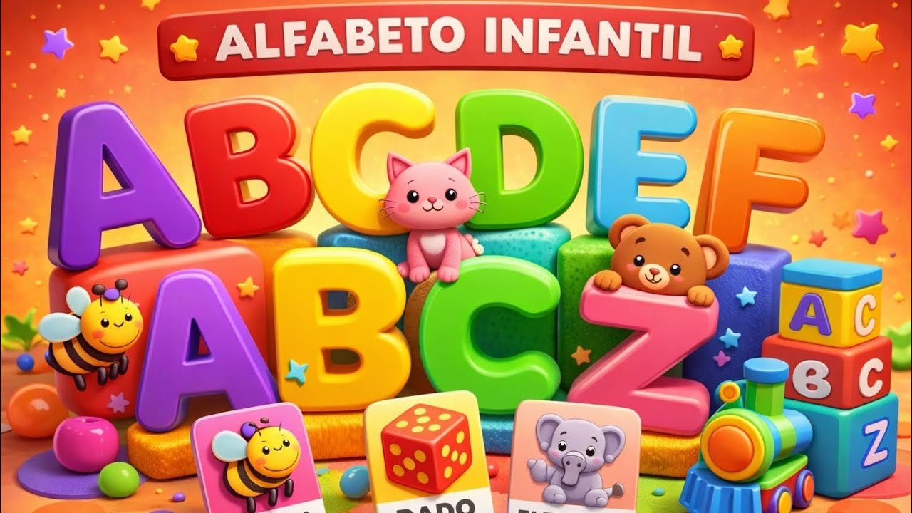Alfabeto completo em português - vídeo educativo - aprendendo as letras do alfabeto 