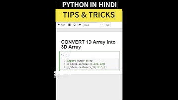 PYTHON  CONVERT  1D NUMPY ARRAY INTO 3D  NUMPY PYTHON #array #coding #pythontricks #youtubeshorts
