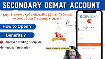 How To Open Secondary DEMAT Account in ZERODHA ? | Benefits | Zerodha DEMAT Account in Tamil