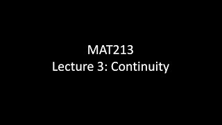 Lecture 3: Continuity