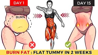 FLAT STOMACH Workout for Losing Belly Fat in 2 Weeks | 10 Best AB exercises for women