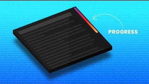 Creative Page Scroll Progress Bar | Html CSS & jQuery