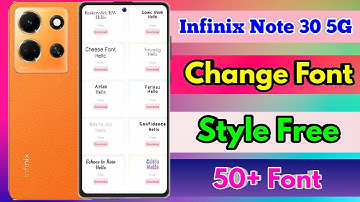how to change font style in infinix note 30 5g | infinix note 30 5g font style change