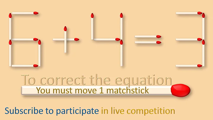 Matchstick Puzzle 6+4=3