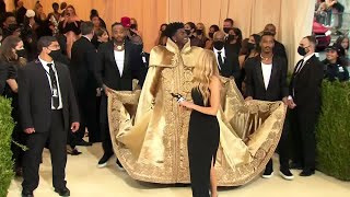Lil Nas X wows in gold and crystal at the Met Gala