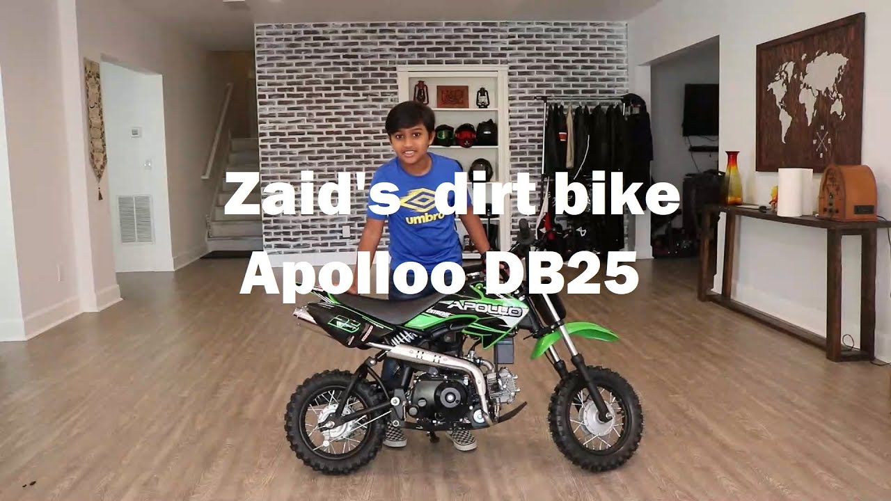 Zaid's First Dirt Bike- Apollo DB25 - YouTube