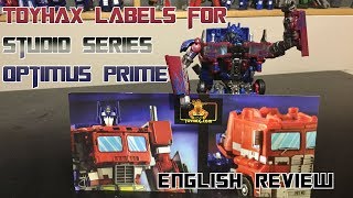 Video Review of Toyhax Labels for Studio Series Optimus Prime