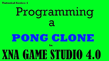 Pong Clone Tutorial - XNA Game Studio 4.0 - Overview