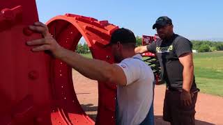 Installing wheels and flywheel on 150 Case Road Locomotive