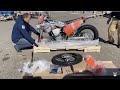 Unboxing 2020 KTM 300 EXC TPI - First run, 2 stroke engine sound, test ride and first fail