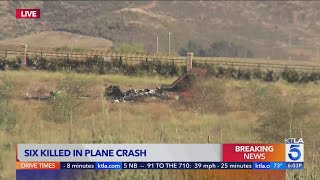 6 killed in fiery Riverside County plane crash, NTSB investigating