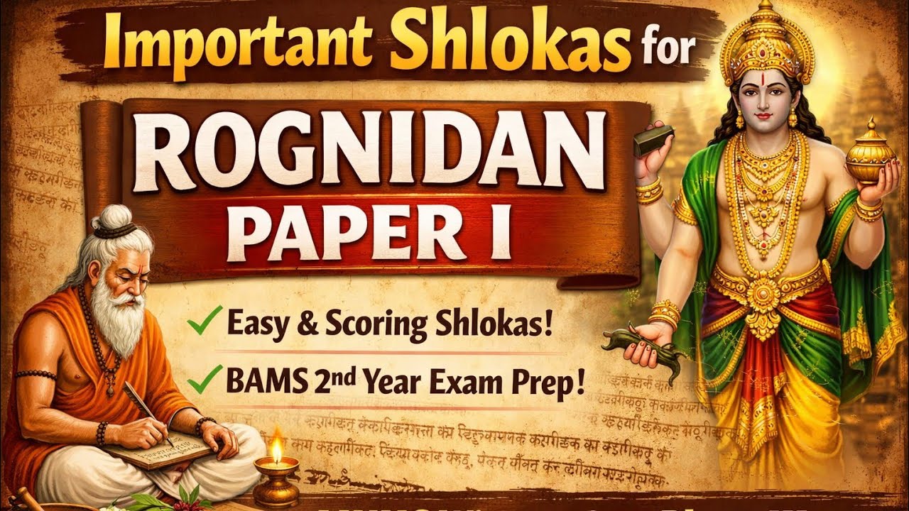 All Important Shlokas 🔥| Rognidan I | BAMS 2nd year | 