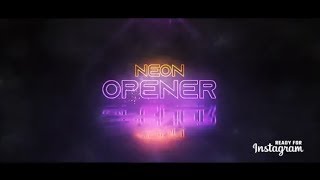Neon Logo Opener ★ After Effects Template ★ AE Templates