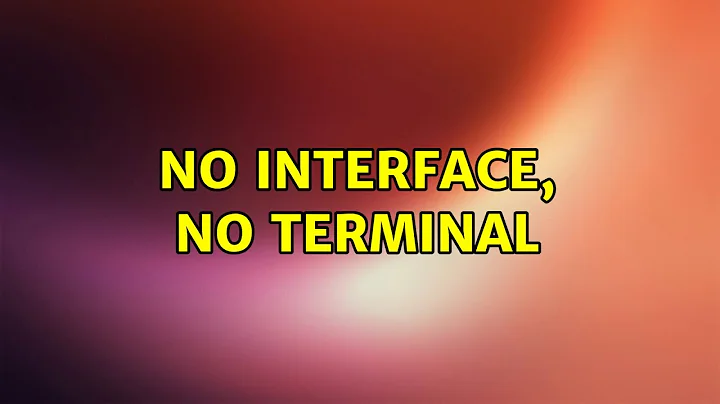 Ubuntu: No interface, no Terminal