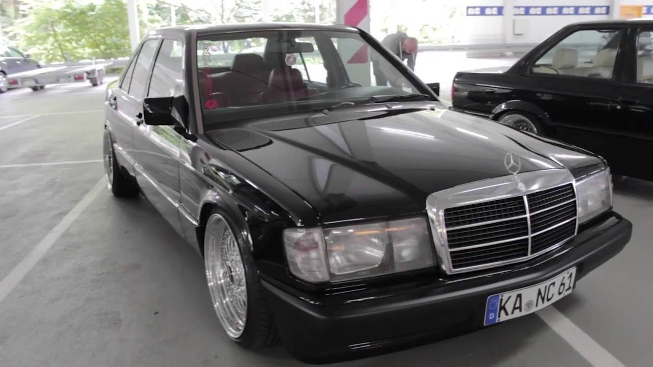 Mercedes Benz 190e W1 Black With 19 s Polished Bodylowtion Turboday 3 0 Youtube