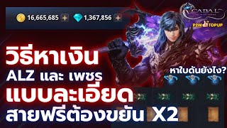 วิธีการหา Alz และ GEM ช่วงต้นเกม "แบบละเอียด" หาใบดันจากไหนได้บ้าง ? | Cabal : Infinite Combo