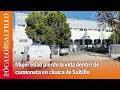 Mujer edad pierde la vida dentro de camioneta en clínica de Saltillo