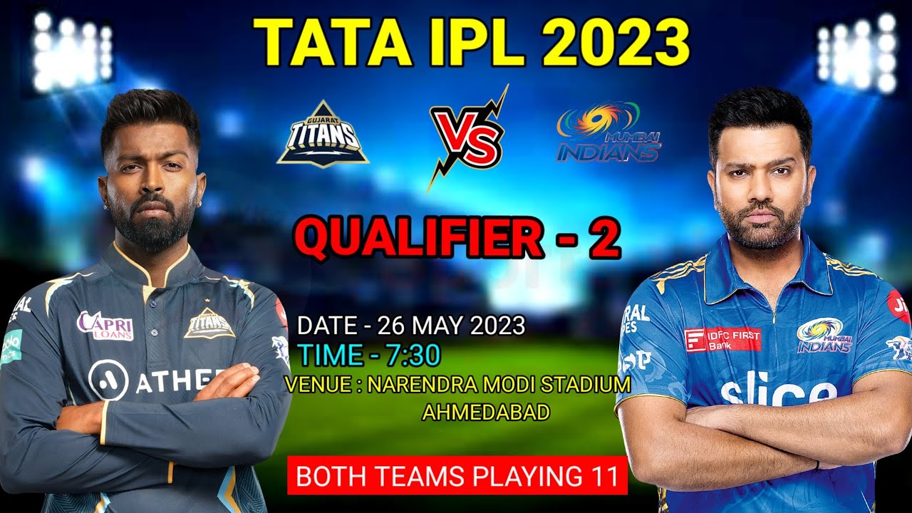 GT vs MI Playing 11| Mumbai vs Gujarat Playing 11Today Match| MI vs GT Qualifier -2 playing 11