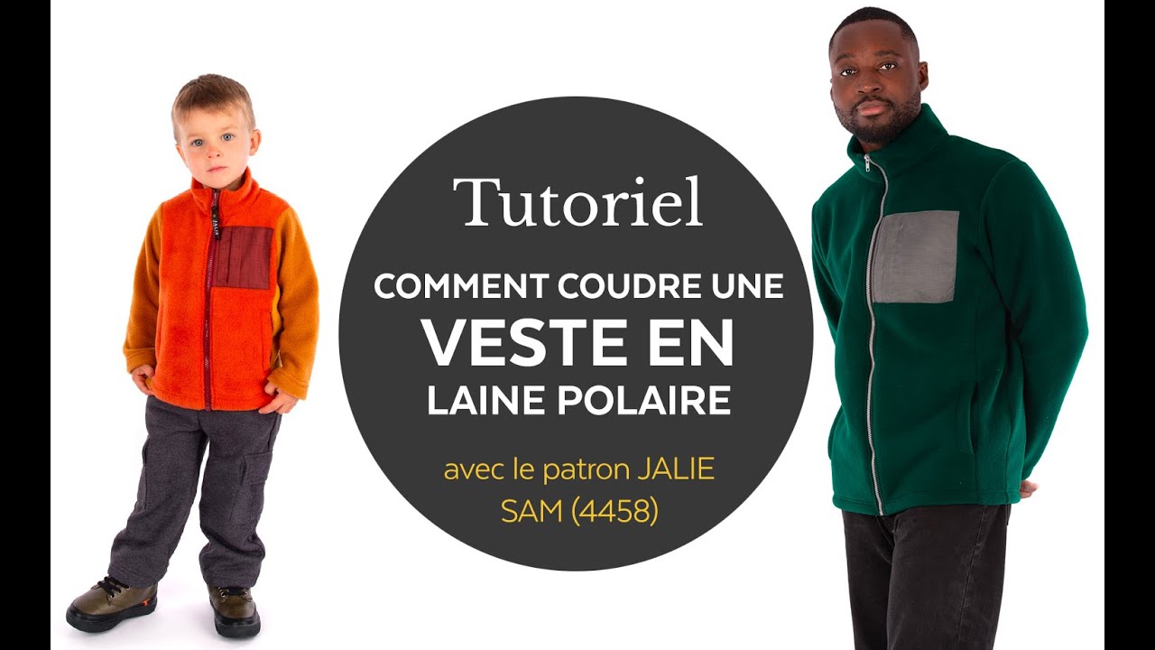 Comment coudre une veste en laine polaire (Jalie patron 4458 Sam)