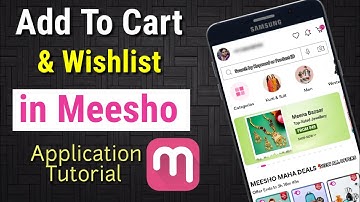 How To Use Wishlist And Add To Cart On Meesho App || Meesho Application Tutorial |