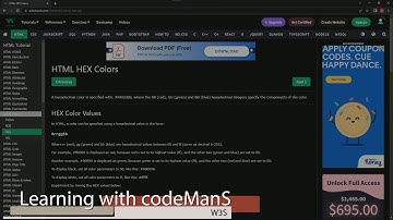 (SCRAPPED) Master HTML with W3Schools:  HTML HEX Colors