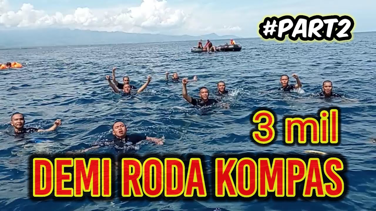 Perjuangan‼️ Siswa Bintara Brimob Angk. 24 Demi Roda Kompas Kebanggaan || mendayung dan renang jauh