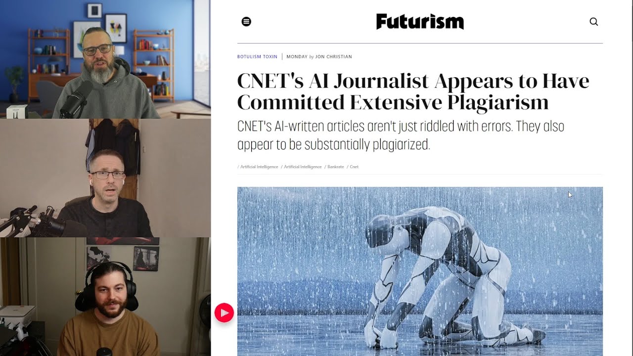 CNET Commits Plagiarism Using AI To Write Articles - YouTube
