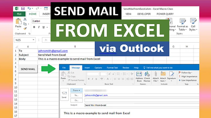 Send Mail From Excel via Outlook