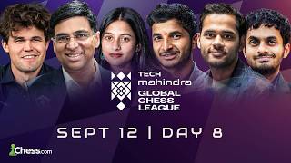 Magnus, Vishy Anand, Arjun, Nihal, Divya and others in fray| Tech Mahindra Global Chess League Day 8