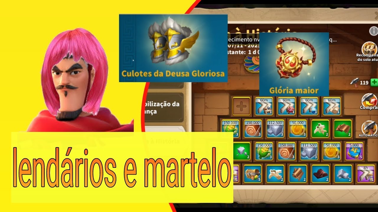 Fazendo evento do martelo e fechando set lendário pro Bai QI / rise of kingdoms