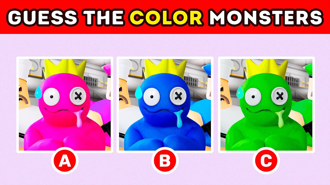 GUESS THE COLOR OF THE CHARACTER #28(Garten BanBan) - YouTube