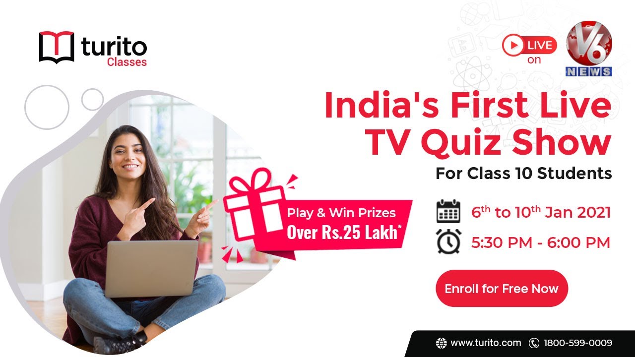 Turito Classes - Live Quiz Show for Class 10 Students | Play & Win Exciting Prizes contest