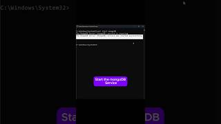 MongoDB Service Start kerne ka Fastest Shortcut 😎 | net start mongoDB Command #shorts #viral
