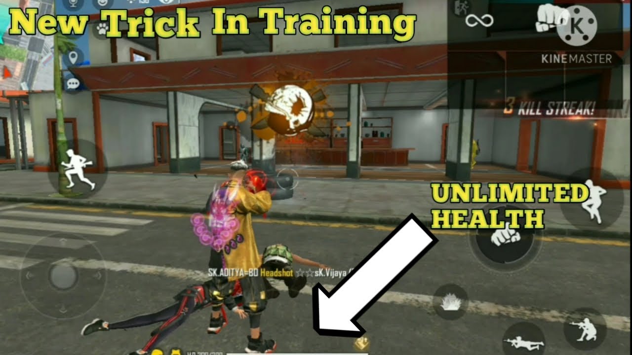 UNLIMITED HEALTH IN FREE FIRE|| FREE FIRE TRAINING MODE UNLIMITED HEALTH TRICK