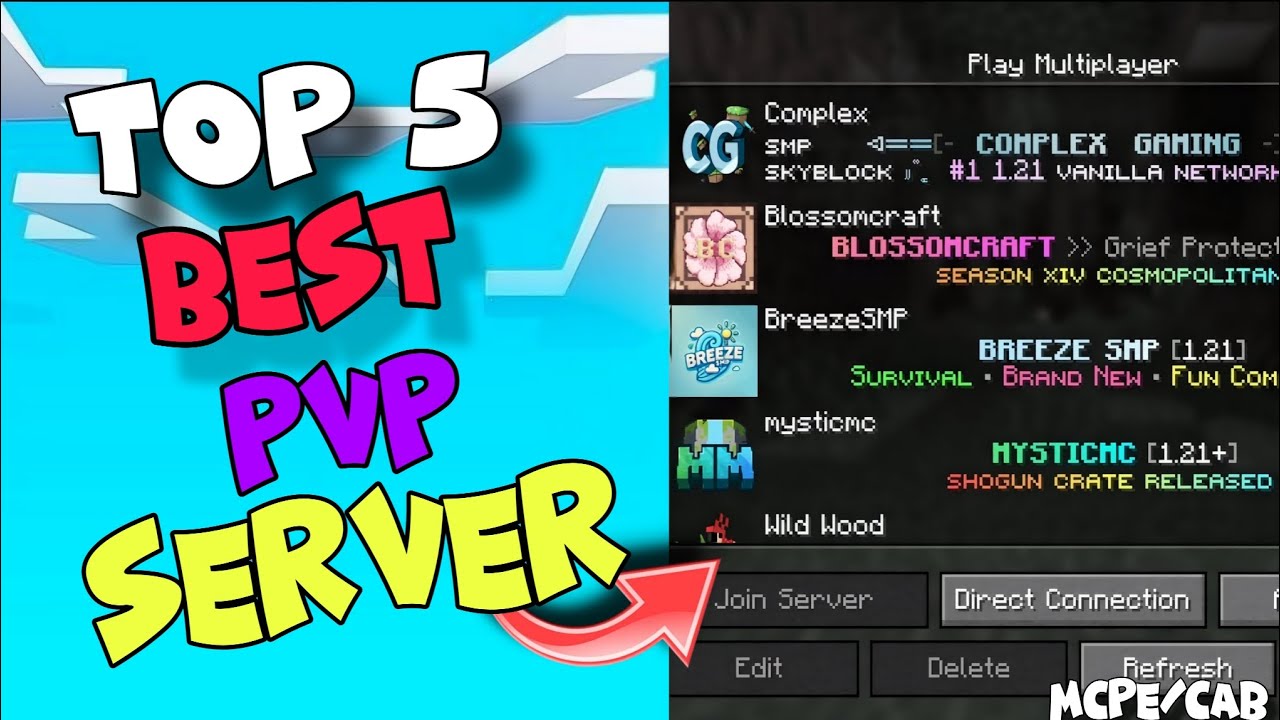 TOP 5 Best PvP Servers For MCPE/CAB | Craft OMG - YouTube