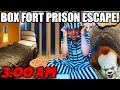 24 HOUR BOX FORT HAUNTED PRISON ESCAPE!!! 📦🚔