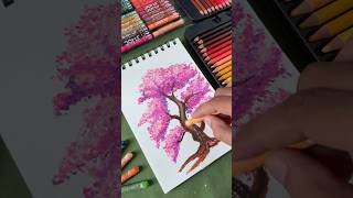 How to draw a tree with Oil pastel 🌳| Realistic Tree Tutorial for Beginners #oilpastel #drawing