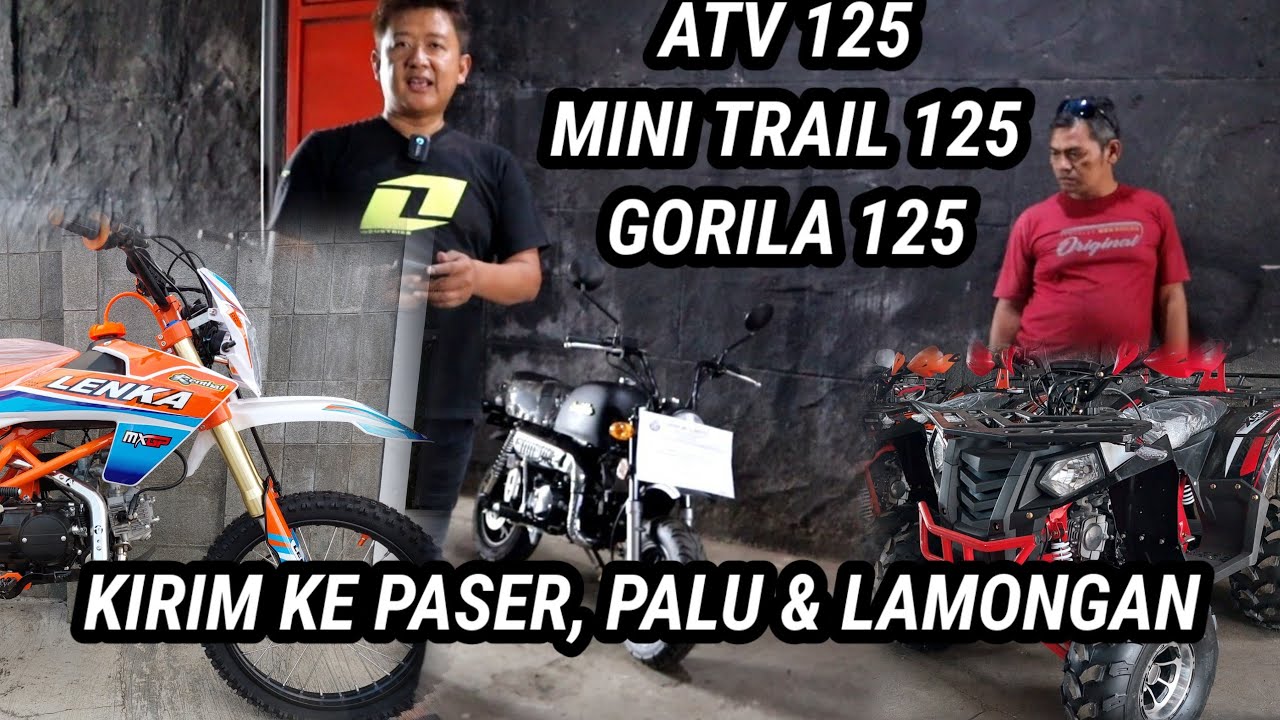 ATV 125, MINI TRAIL 125, Gorilla 125 ОТПРАВИТЬ В ПАСЕР, ПАЛУ И ЛАМОНГАН