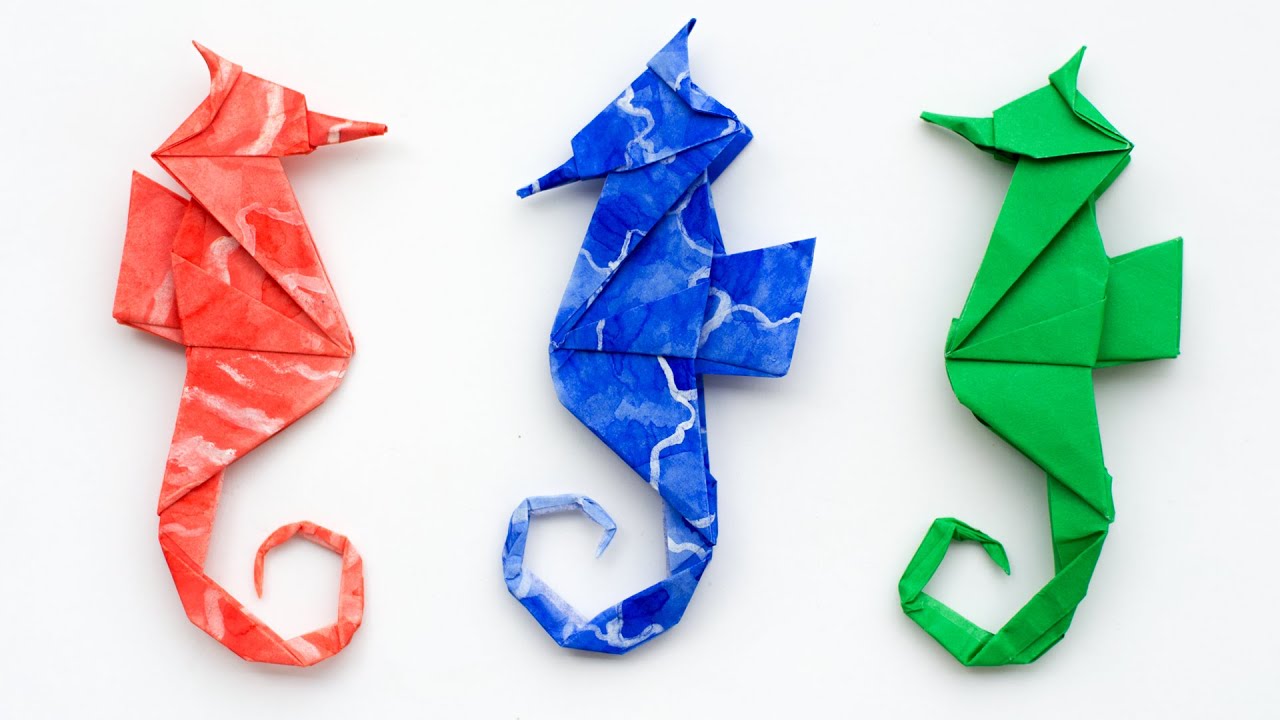 Paper Origami Seahorse