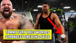 Tommy Fury Tries Eddie Halls Worlds Strongest Smelling Salts #tommyfury