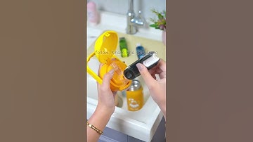 Cọ rửa bình nước, bàn chải 3 trong 1; cọ rửa nắp bình chữ U 3in1; dụng cụ rửa bình giữ nhiệt