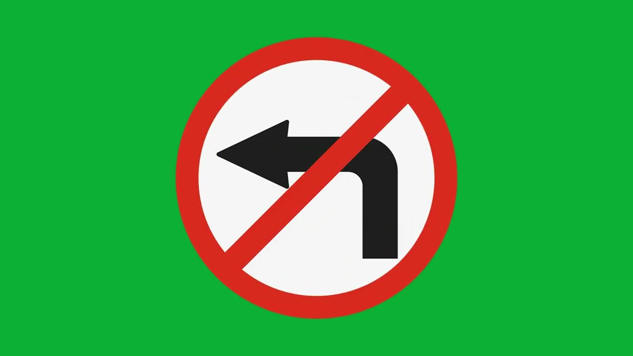Free Animated Traffic Signs | Green Screen Background