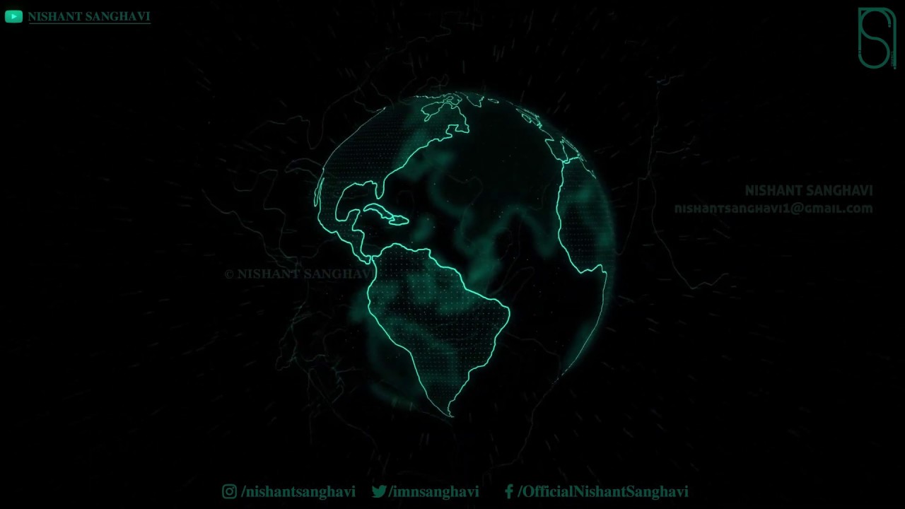 Digital Earth HUD | 3D Earth | After Effects | No Plugins | Motion Graphics | Nishant Sanghavi