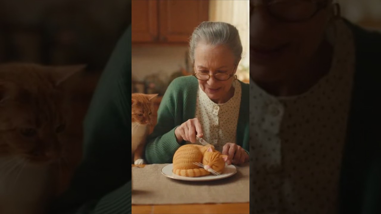 Grandma's Cake Twin Scares Cat 