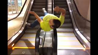 Epic Escalator Spin Fail (FHD, 60FPS)