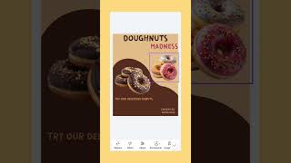 🍩 Doughnuts Poster Design in Canva | Sweet Food Poster Tutorial #shorts
