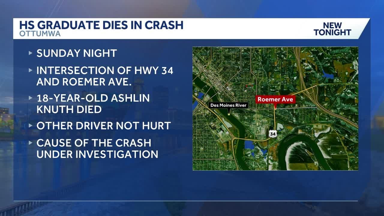 Ashlin Knuth Ottumwa high school graduate dies in crash hours after graduation - YouTube