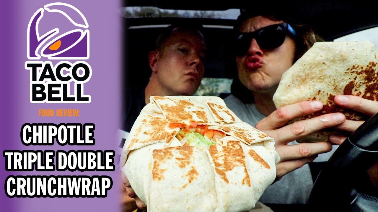 Taco Bell's Chipotle Triple Double Crunchwrap Food Review YouTube
